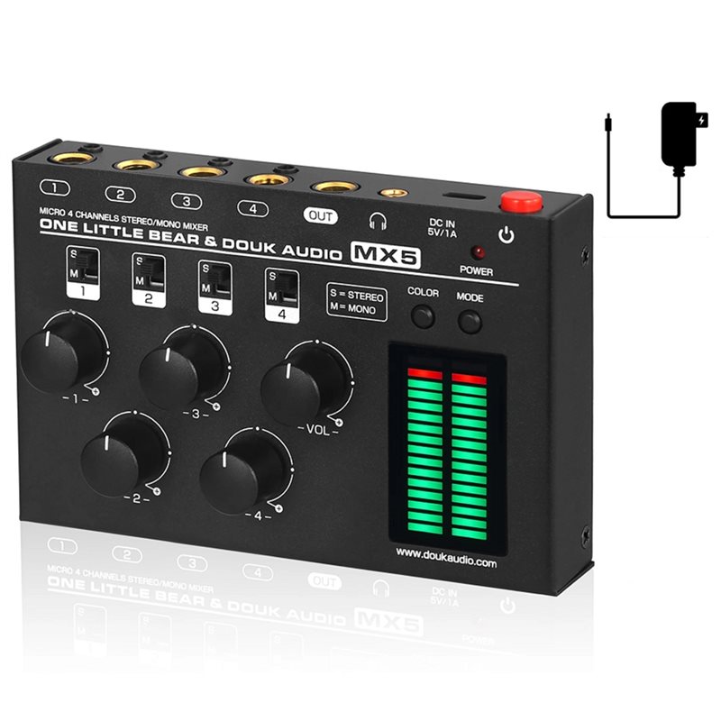 Audio Mixer 4 Channel - B67C Per Douk Audio MX5 Mixer