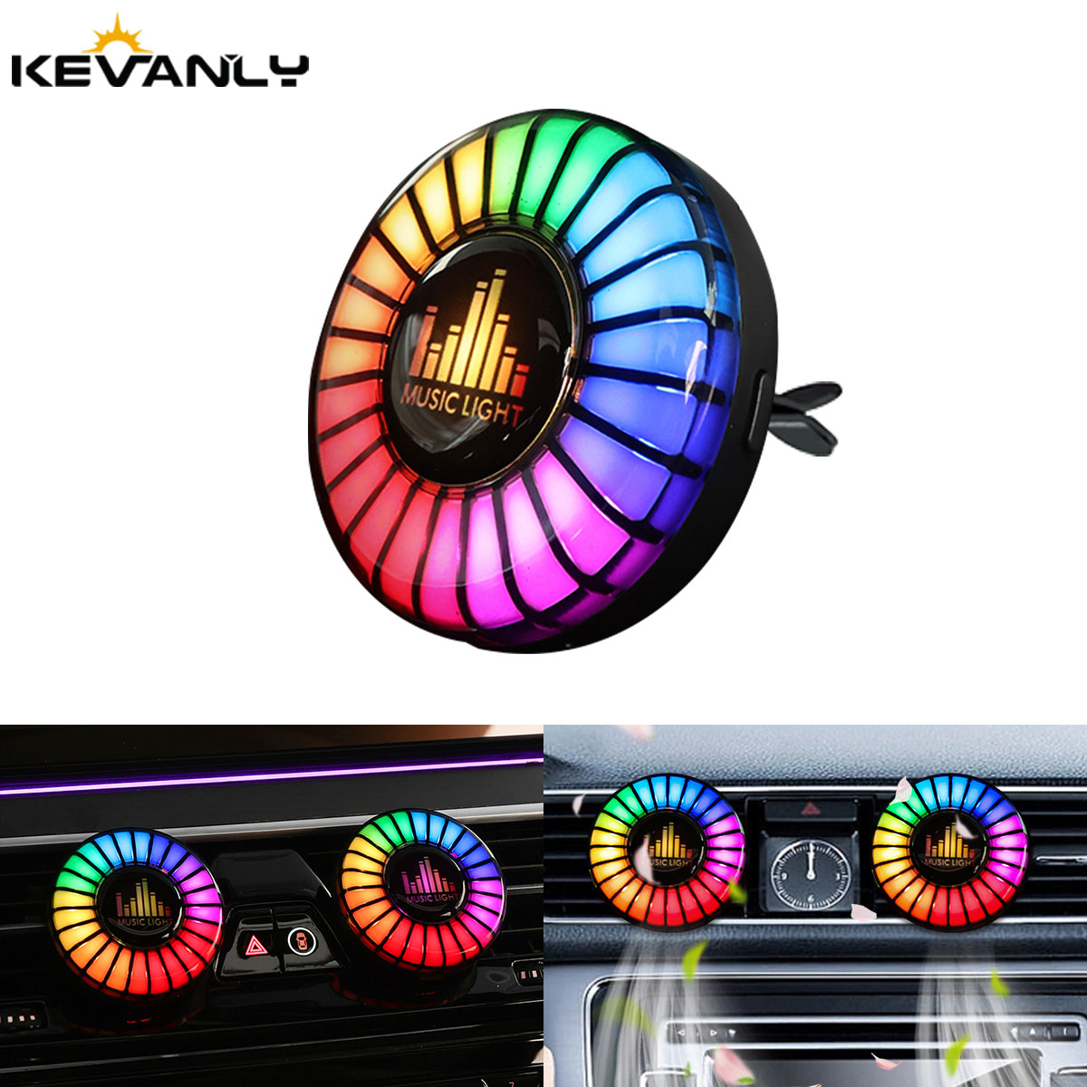Audio Music Light - Lampada Ritmica per Auto con Deodorante