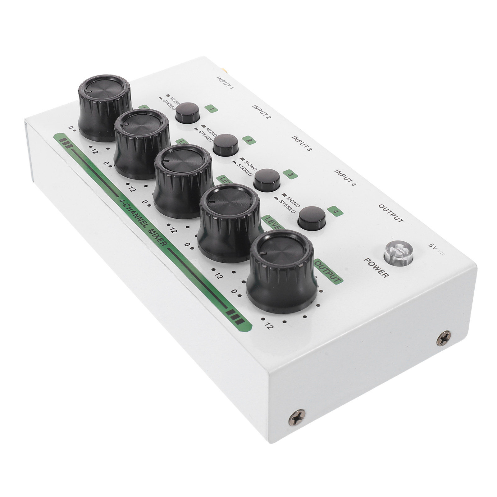 Audio Mixer 4 Channel - Mixer Audio Compatto a 4 Canali