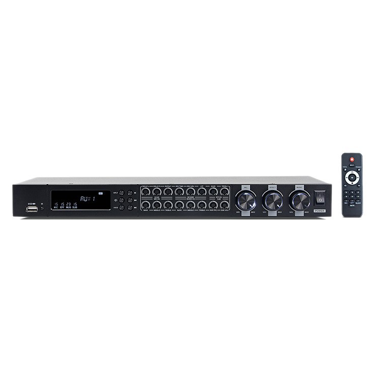 Audio Mixer 4 Channel - Preamplificatore Karaoke Professionale, Processore di Riverbero