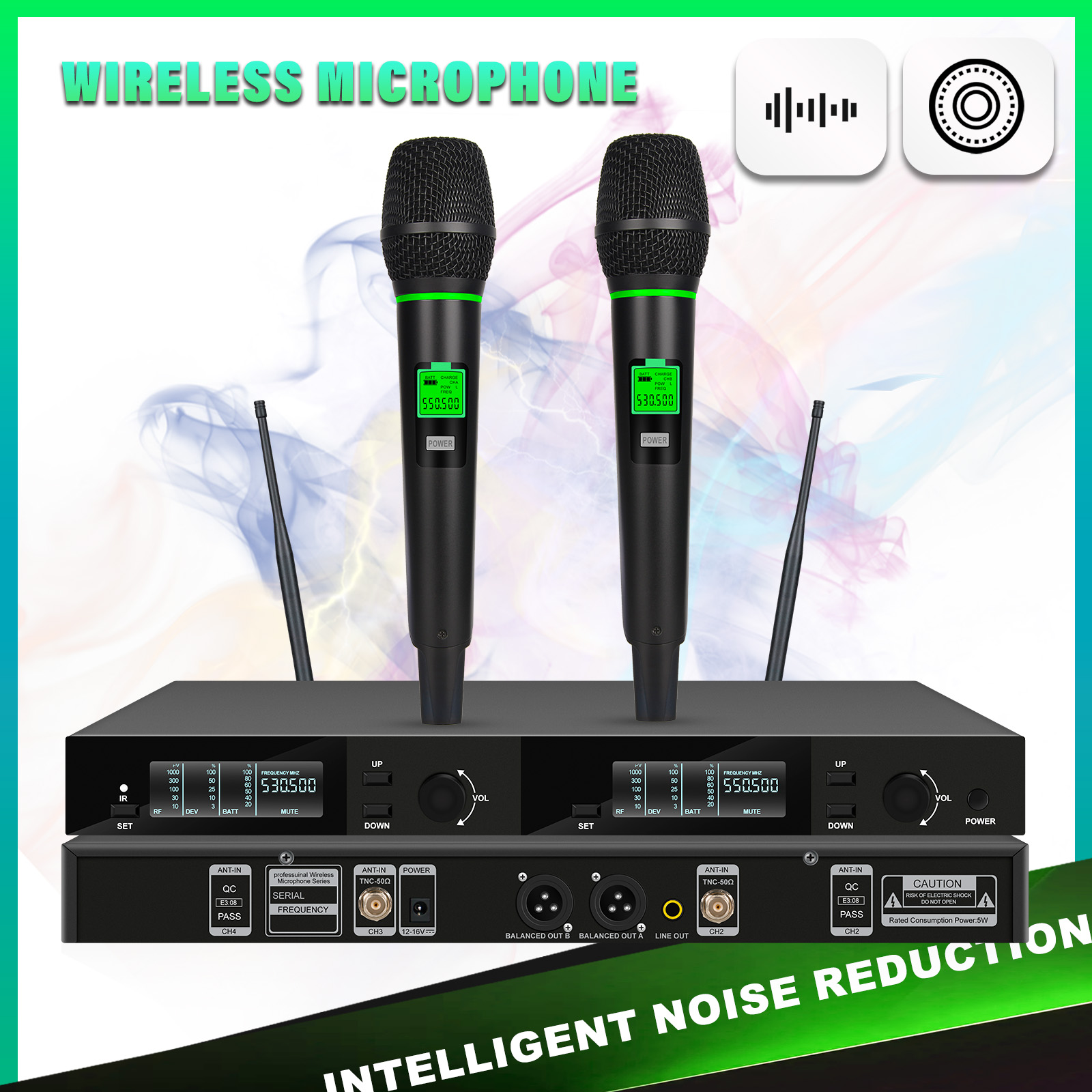 Shure Mic Sm58 - Sistema Microfonico Wireless UHF Reale, Set