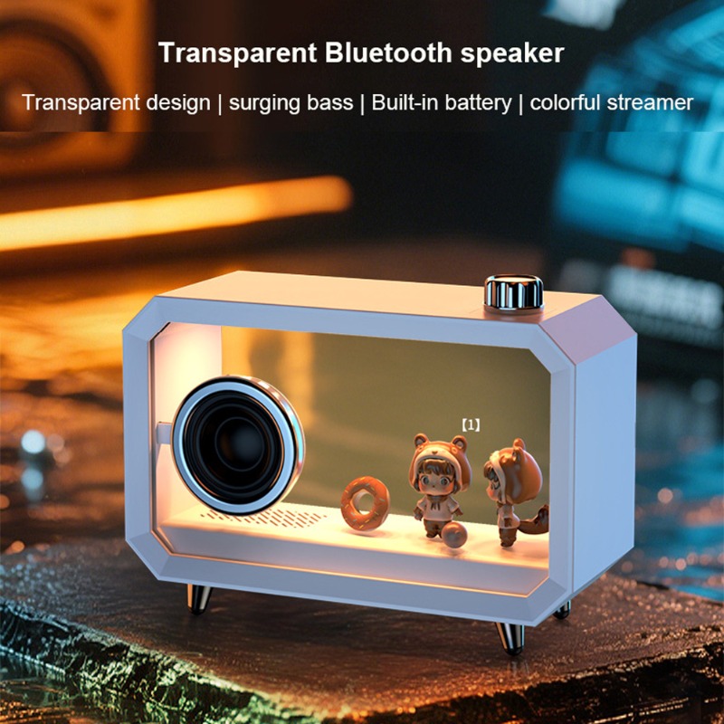 Audio Music Volume - Altoparlante Bluetooth trasparente fai-da-te RGB Illuminazione