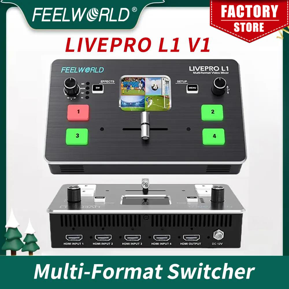 Audio Mixer 4 Channel - FEELWORLD LIVEPRO L1 4 ingressi HDMI