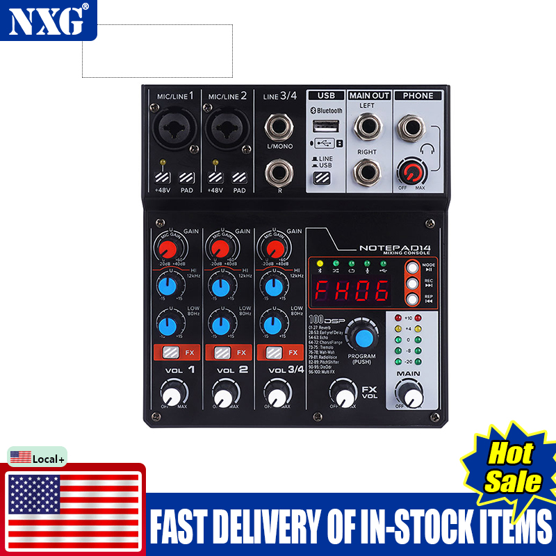 Audio Mixer 4 Channel - Mixer Audio a 4 Canali NXG
