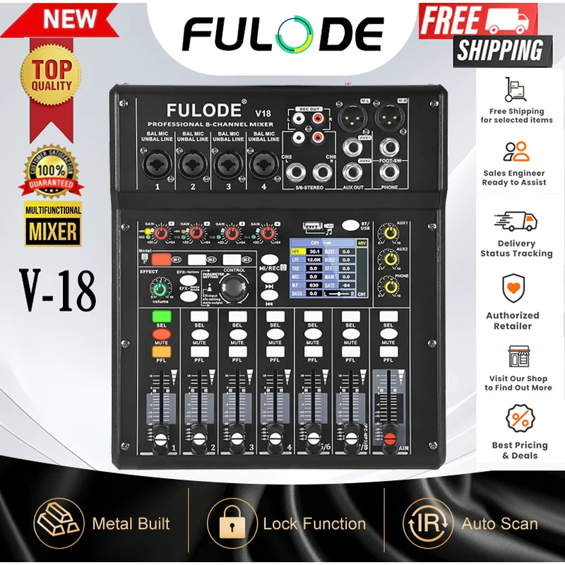 Mixer Audio Fuluode a 4/8 Cana - Audio Mixer 4 Channel recensione e prezzo