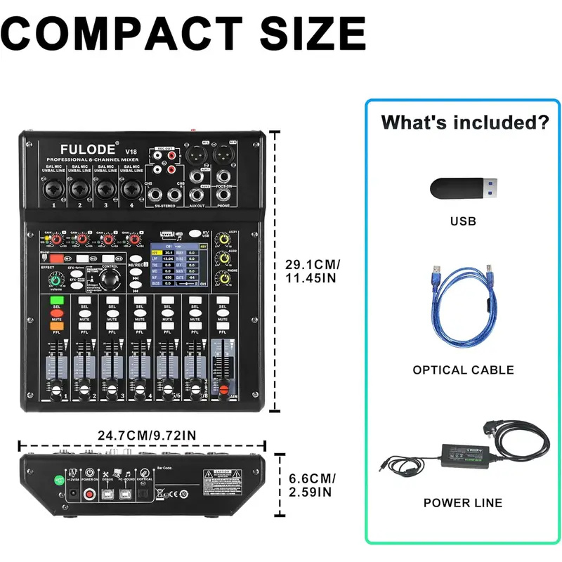 Mixer Audio Fuluode a 4/8 Cana - Audio Mixer 4 Channel recensione e prezzo