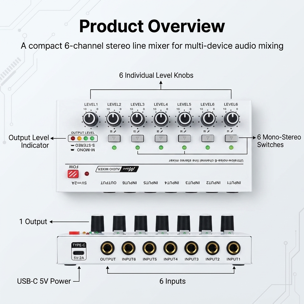 Mixer Audio Portatile a Bassis - Audio Mixer 4 Channel recensione e prezzo