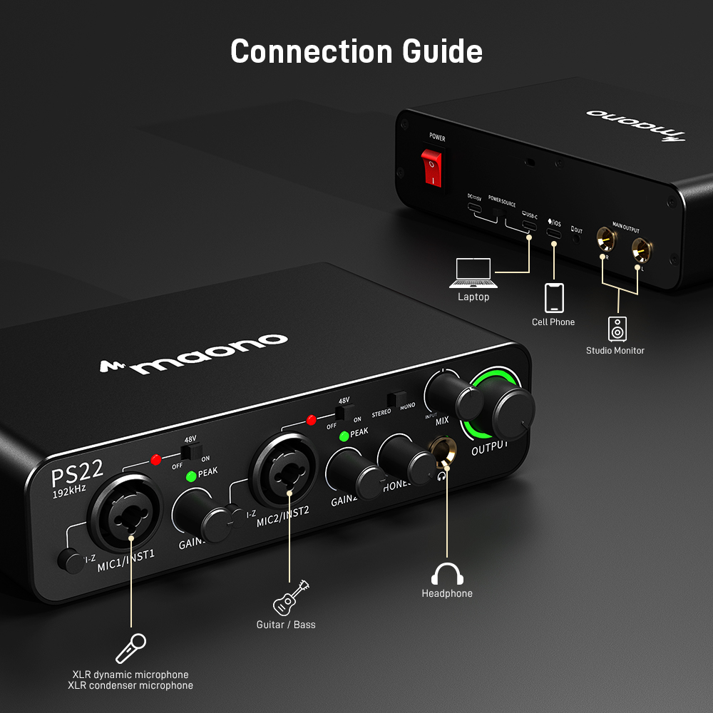 MAONO PS22 Interfaccia Audio P - Audio Music Production recensione e prezzo