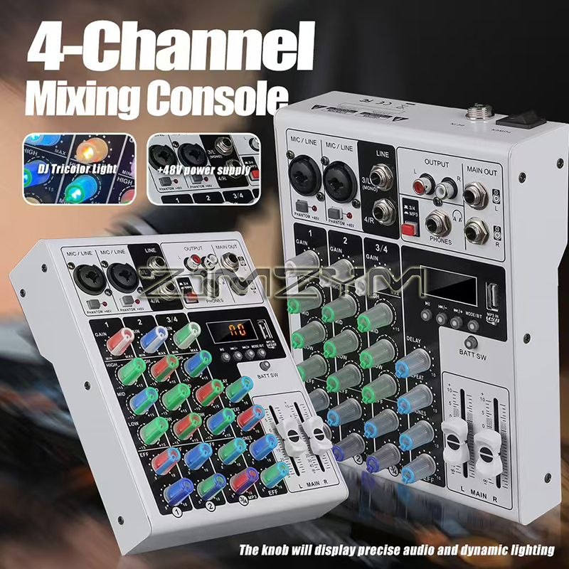 Mixer Audio Bluetooth RGB a 4  - Audio Mixer 4 Channel recensione e prezzo