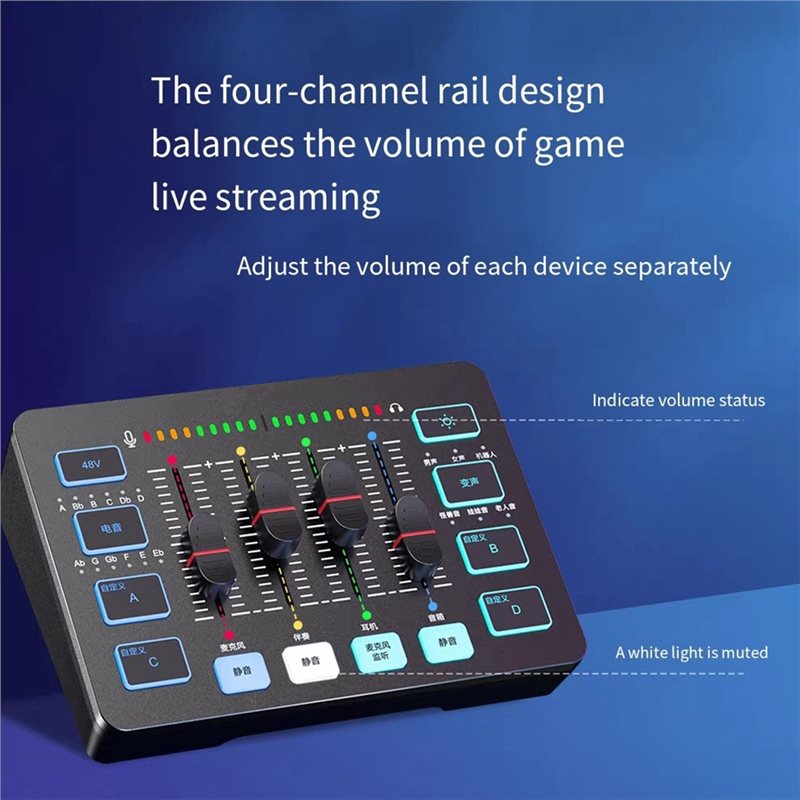 Mixer Audio Gaming ABKQ-SC3 pe - Audio Mixer 4 Channel recensione e prezzo